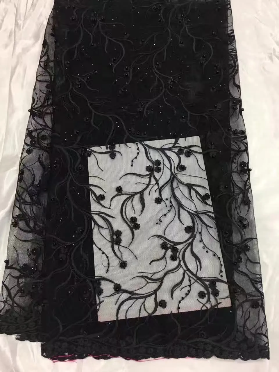 Бесплатная Доставка Вышитые Тюль Кружева Французский Чистая Кружевной Ткани Для