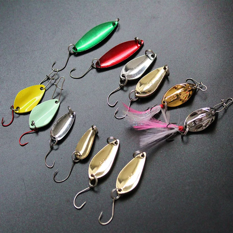 Металлические приманки в виде ложки 12 шт./Лот искусственная мини-приманка для
