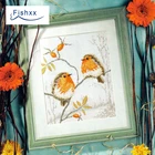 Набор для вышивки крестиком Fishxx, европейская серия журнал, модель с животными из двух птиц для гостиной