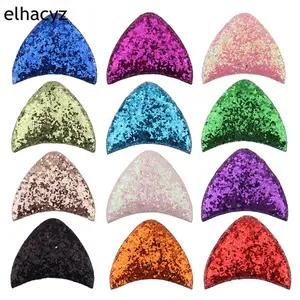 10 партлот шикарные блестящие откидные подушечки с кошачьими ушками для девочек модные детские аксессуары для волос сделай сам детские головные уборы для девочек повязка для волос