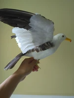 cute simulation wings seagull toy foamfeather big seagull bird model about 30x45cm 1269