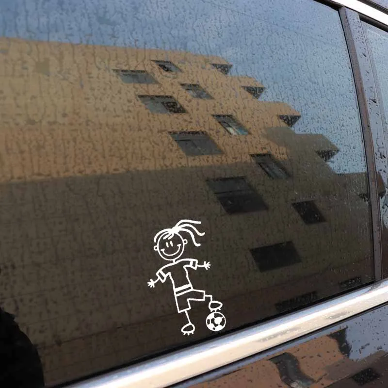 YJZT 6.6CM*10.9CM Mom 6 Soccer StickersFamily Vinyl Car Stickers Decal Black/Silver C3-2251 | Автомобили и мотоциклы