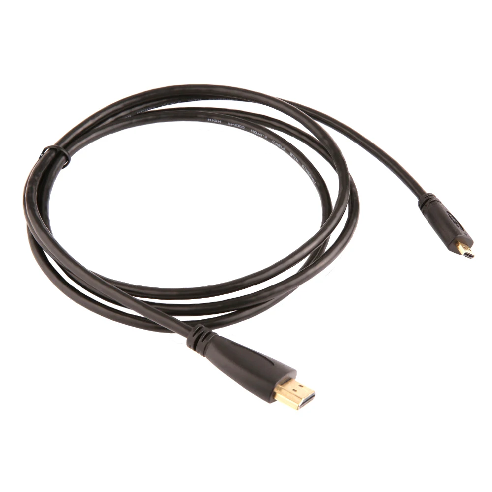 Горячая Распродажа 1 шт. 5 футов м V1.4 штекер кабель Micro HDMI 1080p 1440p для HDTV PS3|male to male