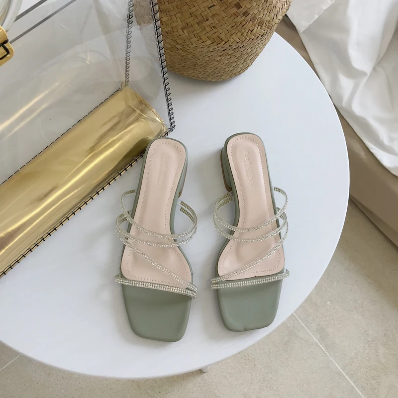 MONMOIRA/шлепанцы в стиле ретро на квадратном каблуке женские босоножки высоком