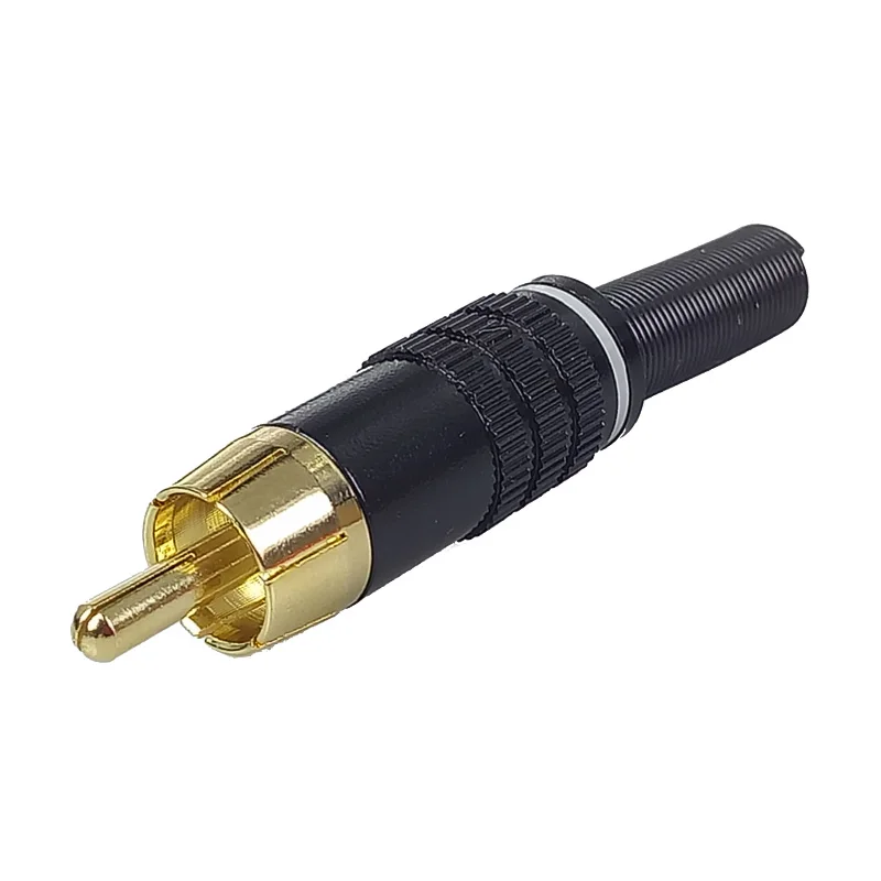 

50pcs/25pairs RCA Connector Male RCA jack Plug AV Plugs for PC Audio Video Welding DIY with Metal Spring Copper material