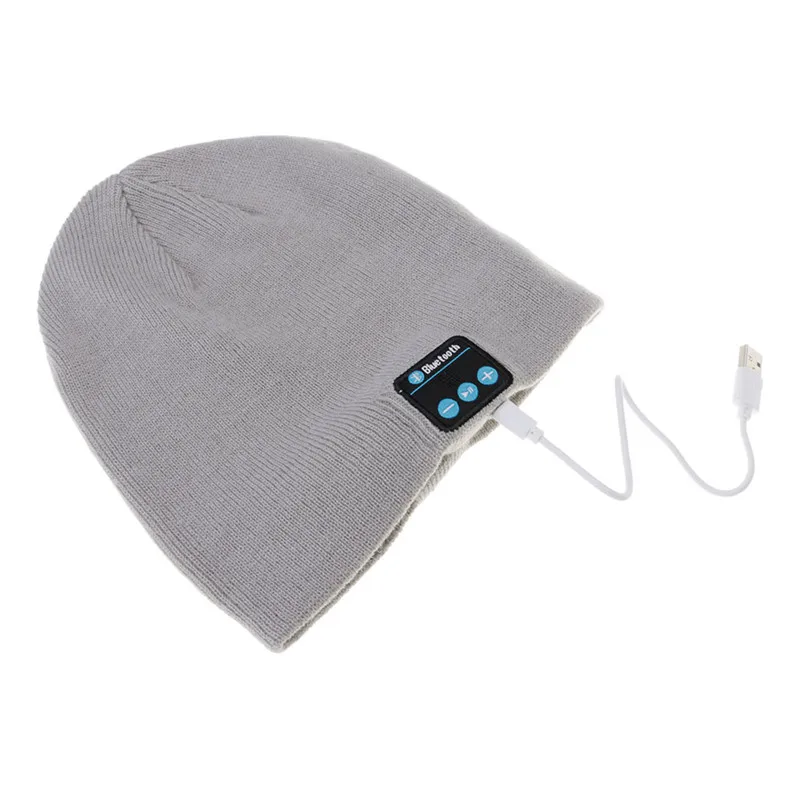 Перезаряжаемая Беспроводная Bluetooth Музыкальная гарнитура умная теплая вязаная