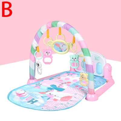 B Baby Soft Playmat Piano Musical Sleep Lullaby Activity Fitness Gym Mat Kid Sleeping Safety Blanket Christmas Gift for Boy Girl - Цвет: B