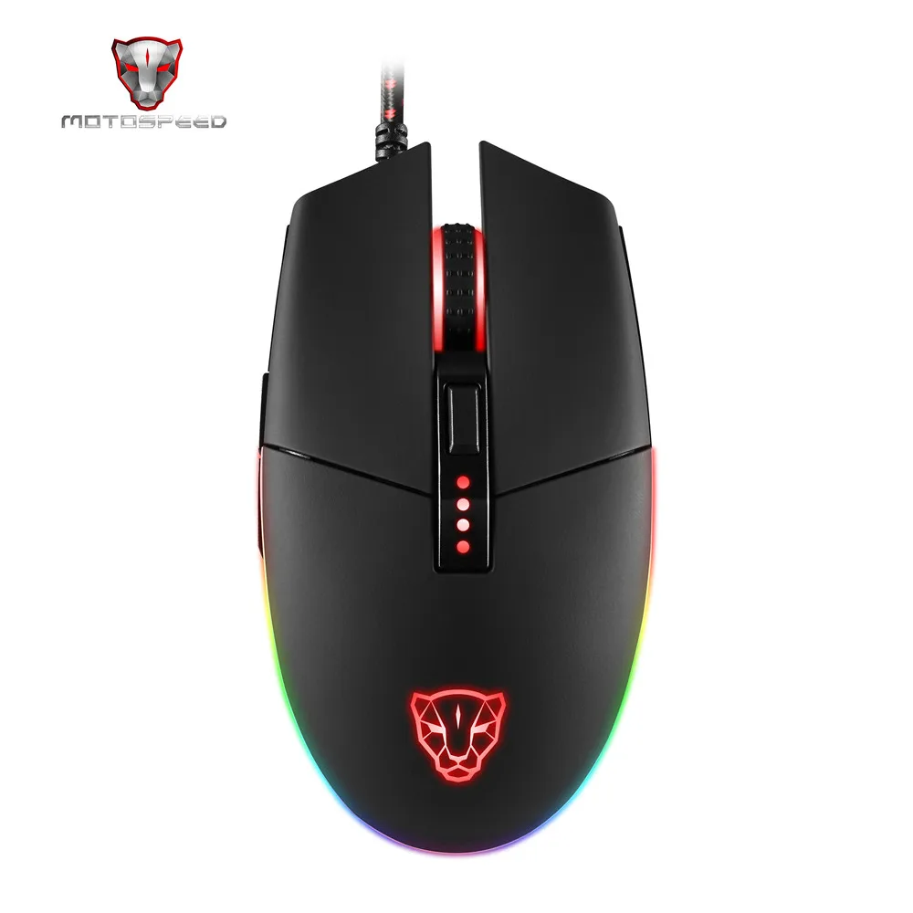 MOTOSPEED V50 игровая мышь 4000DPI оптическая 6 кнопок светодиодный Проводная