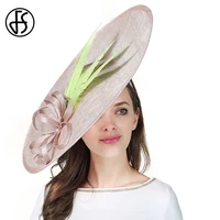 fs sinamay kentucky derby hat for women elegant church wedding hats formal vintage large big fascinator summer 2018
