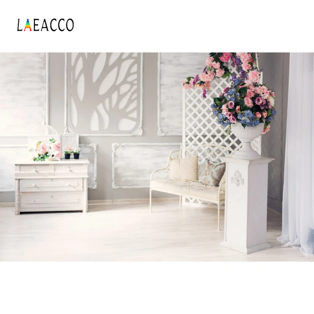 Фотофон Laeacco для гостиной стеклянный дом солнечный свет диван растения