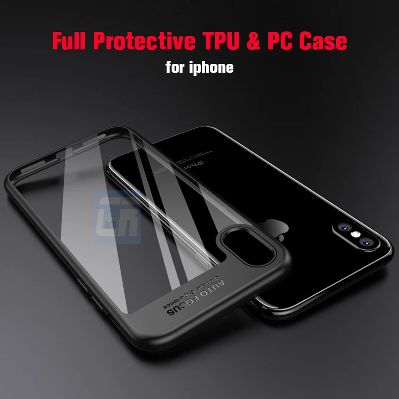 Ультратонкий силиконовый чехол из поликарбоната и ТПУ для iPhone X XS MAX XR акриловая