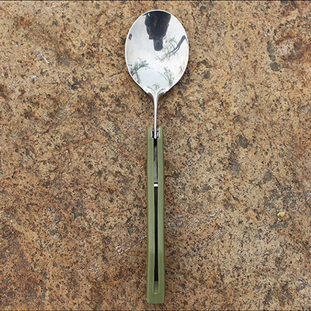 Портативные складные Трехкомпонентные столовые приборы из нержавеющей стали