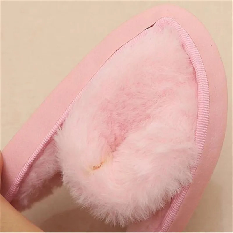 Женские сланцы FeiYiTu зимняя обувь на плоской подошве с мехом слипоны