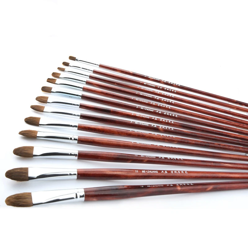 

High Quality Oil Painting Brush Art Watercolor Painting Pen 13pcs Set Landscape Painting Weasel Hair Brushes Pen