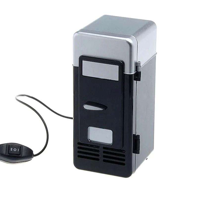 Портативный мини холодильник USB кулер теплее с светильник баночки для напитков