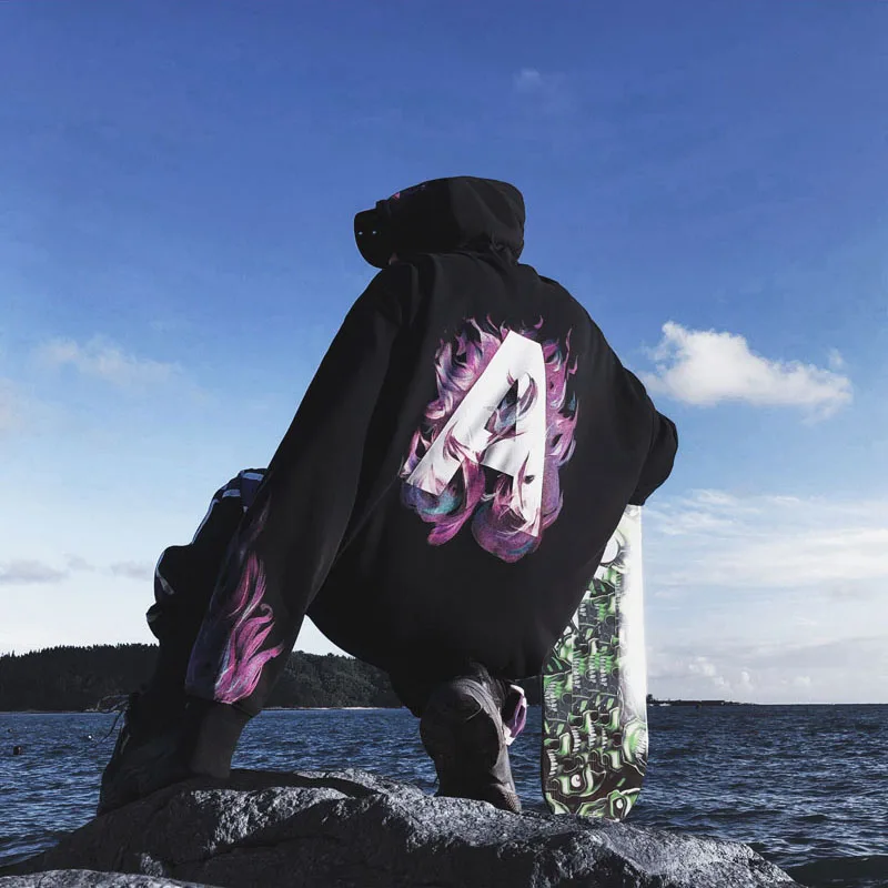 Прямая доставка Гонконг уличный толстовки Oversize хип-хоп Стиль Swag Tyga балахон осень
