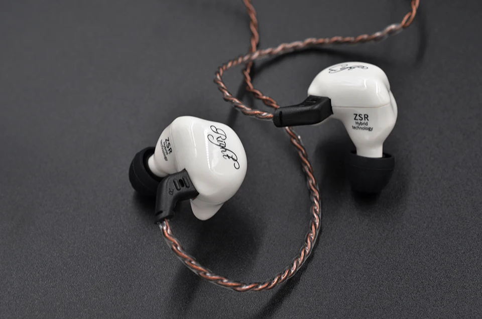 KZ ZSR шесть водителей в ухо наушник арматура и динамический Гибридный BA+ DD HIFI бас с замененным кабелем шумоподавления наушники