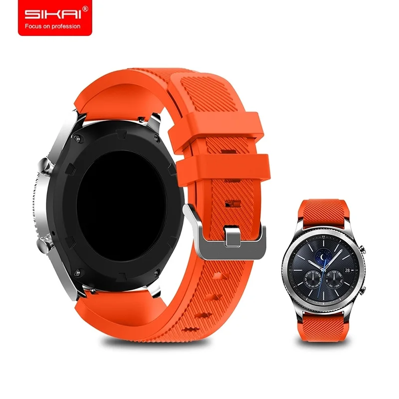 Силиконовый браслет SIKAI для Ticwatch Pro моющийся ремешок Samsung Gear S3 Huawei GT Magic Amazfit GTR 47 мм