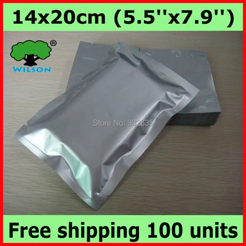 Оптовая продажа 100 -1000 шт. (14x20 см) 4 мешка из алюминиевой фольги мешок майлара