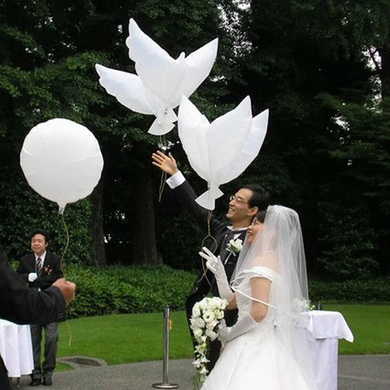 1 шт. летающие белые воздушные шары для голубей свадебные мира птичий шар из