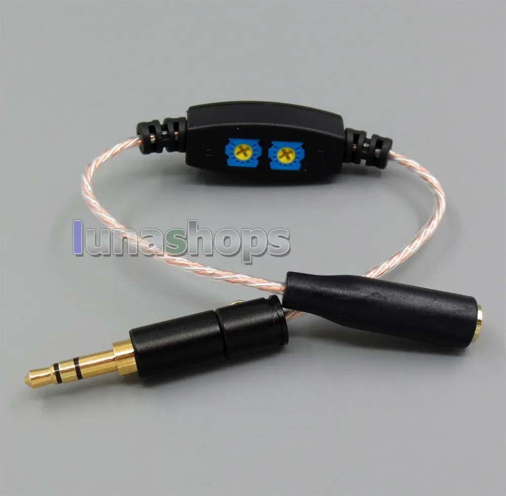 0ohm-100ohm Серебряный OCC 3,5 мм регулируемый резистор Resistanc кабель для Etymotic ER4 JH24, и т. Д. LN005551