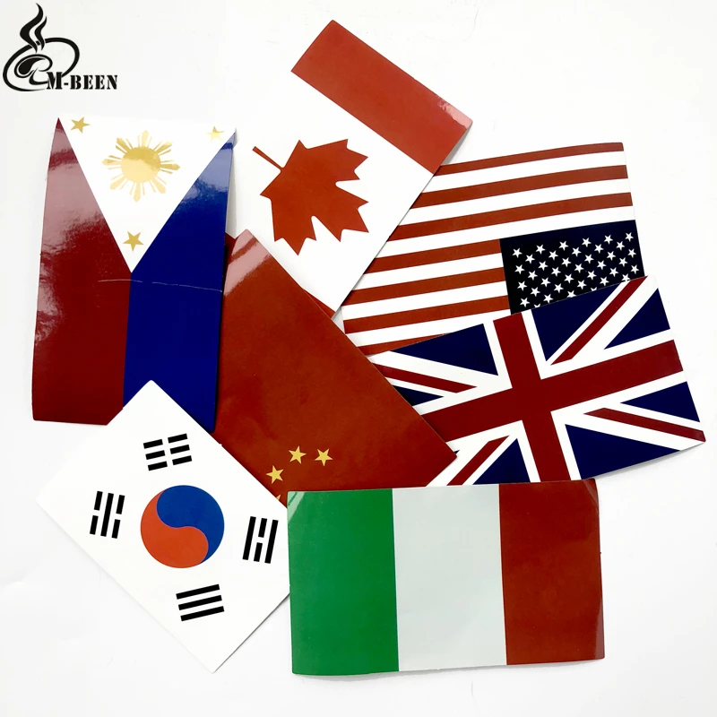Горячая Распродажа 7 шт. национальные флаги для путешествий и случайные наклейки