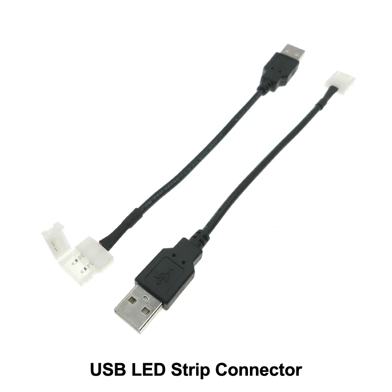 Разъем для светодиодной ленты USB 2pin 8 мм/10 мм 5 шт./лот.|connector charger|connector mini-dinadapter stroller