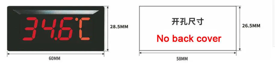 Dc 12v 24v 0 56 &quotсветодиодный цифровой дисплей термометр Температура F автомобиль