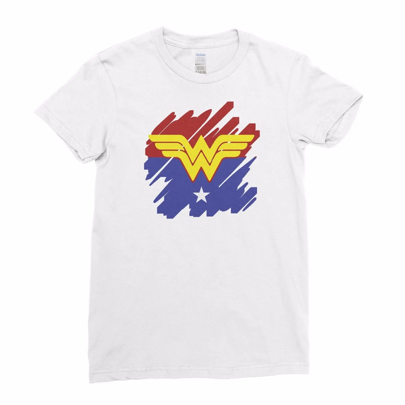 Wonder Woman Diana Comic Superhero женская футболка топ уникальная хлопковая с короткими
