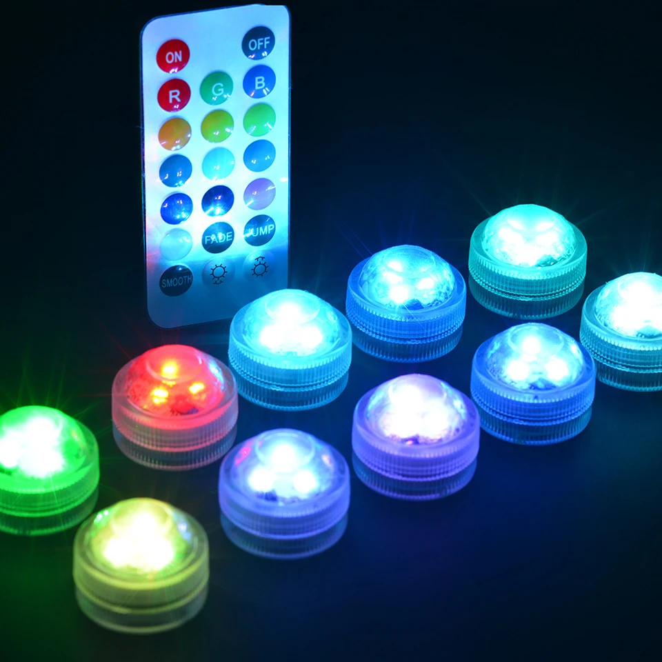 Погружной светодиодный светильник водонепроницаемый подводный RGB для свадьбы