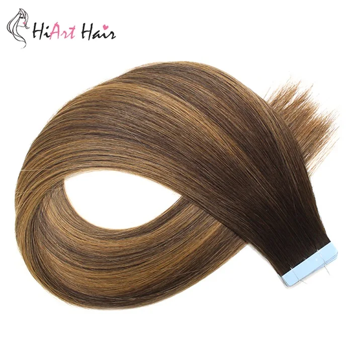 HiArt 2,5 г/шт. лента для наращивания Человеческие волосы remy Salon Balayage Предварительно Связанные волосы лента натуральные волосы образец ленты для наращивания волос 20 шт