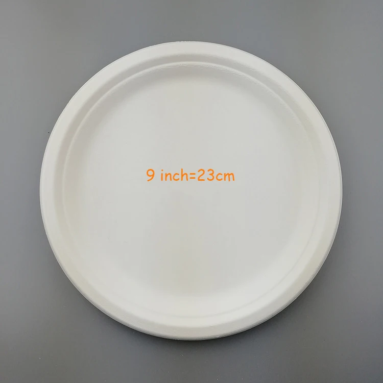 50 шт Compostable " бумажные тарелки сверхмощное Качество натуральные одноразовые багассы экологически чистые из волокон сахарного тростника