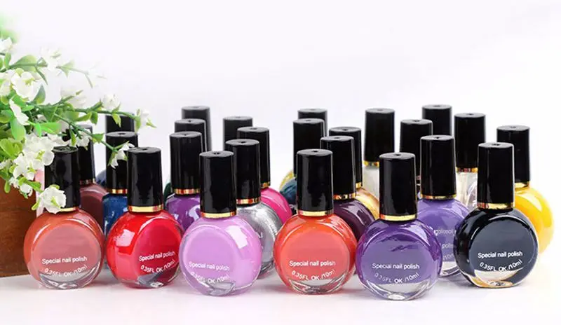 26 Colors Stamping Paint Nail Polish Pure Color Vernis a Ongle Nail Art Nagellak Gel Varnish Hybrid Lucky Lacquer Paint Gellak