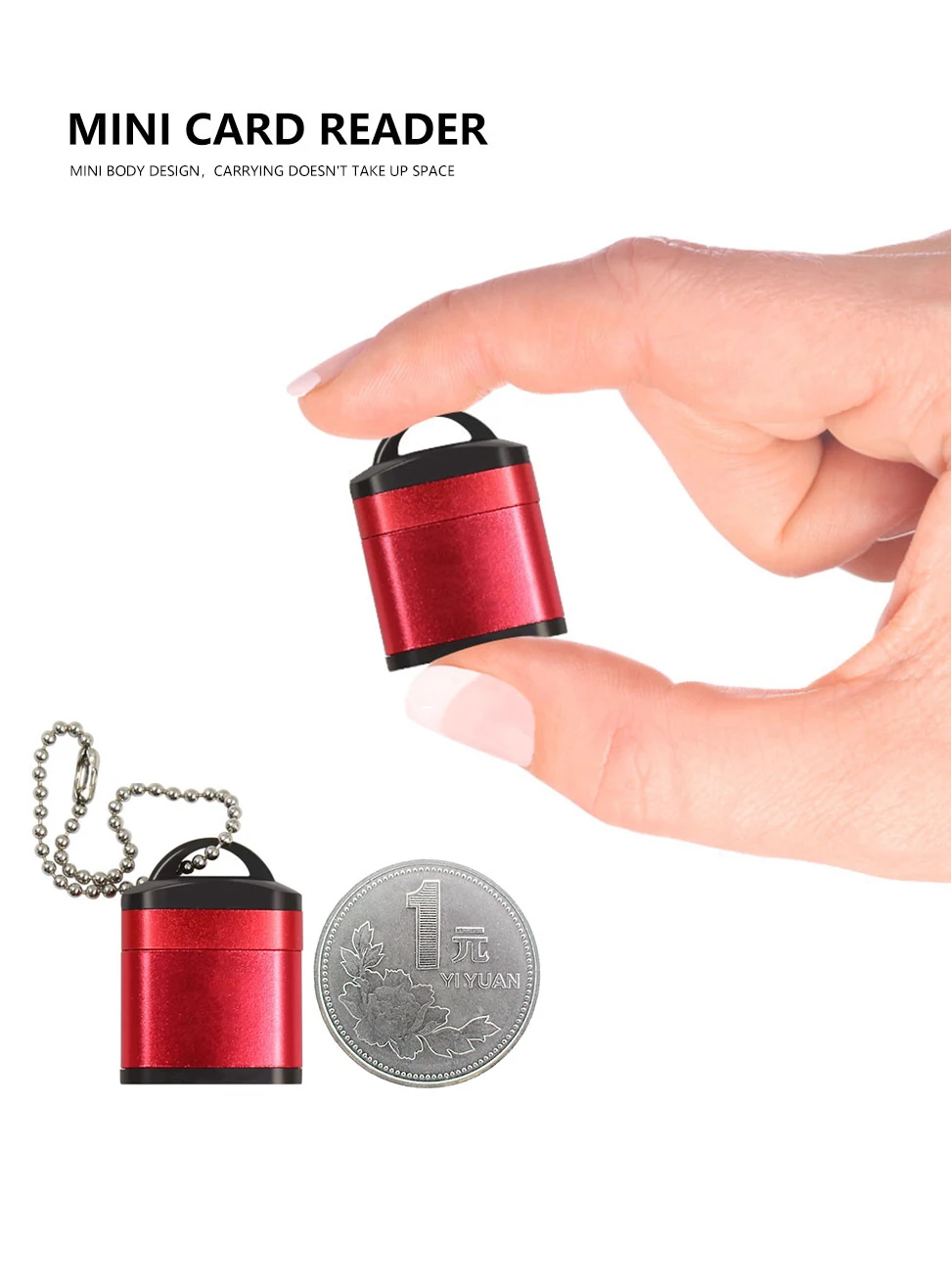 Маленький мини USB кард-ридер для micro sd TF карт, цветной кард-ридер для карт памяти, высокоскоростное считывание карт,, micro sd usb 2,0