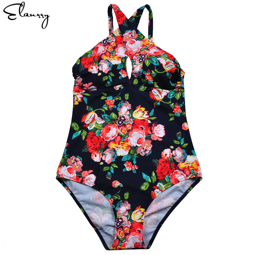 Плюс размер купальники для женщин цветочный принт сексуальная женская пляжная