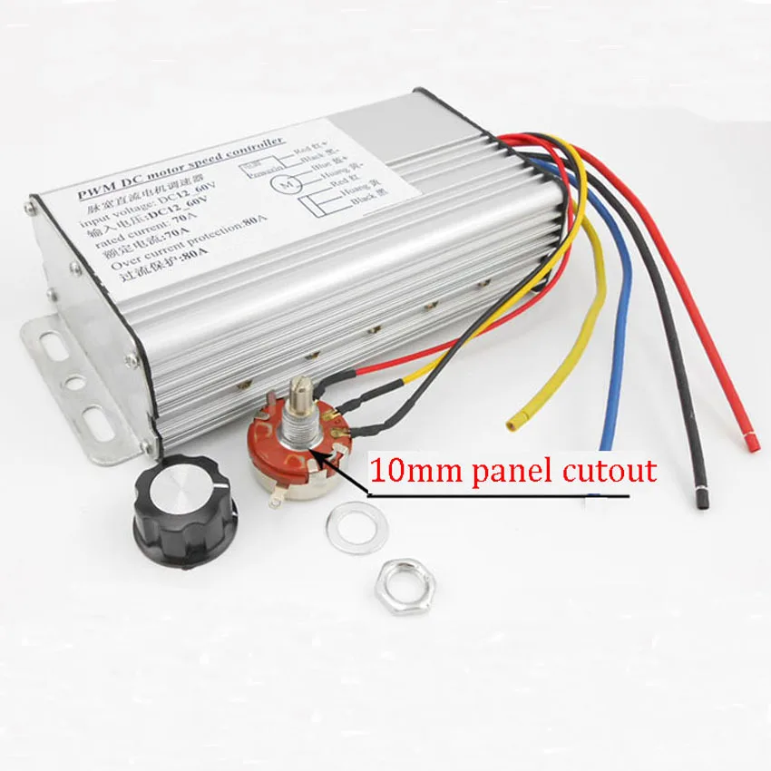 ШИМ контроллер скорости двигателя постоянного тока 12V24V36V48V бесступенчатый