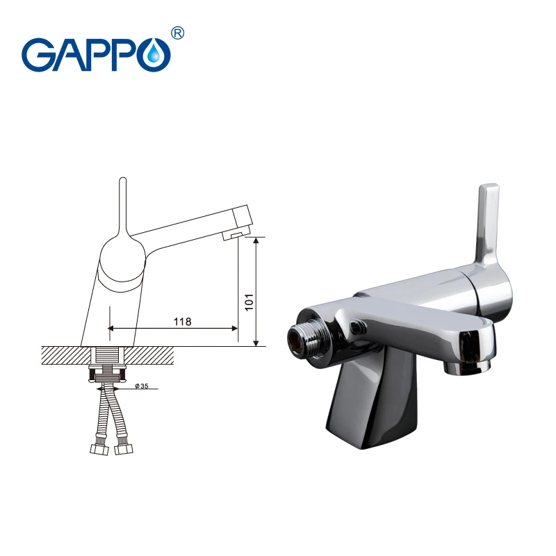 Настенный смеситель GAPPO GA1204 кран для душа и ванны настенный латунь крепление на