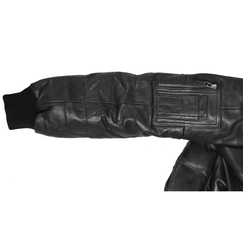 Мужская куртка на утином пуху MAPLESTEED толстое пальто пилот ВВС с капюшоном из