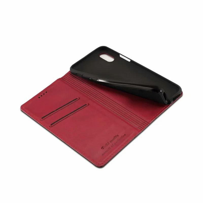 Magnet Flip Genuine Leather Mobile Phone Case For iphone7 8 Plus X XS Max XR Slim Card Slot Protecitve Cover