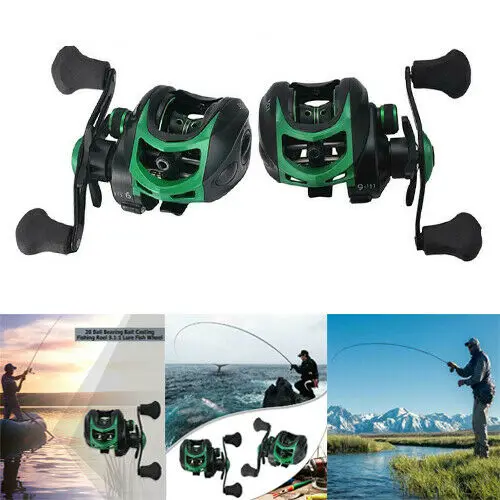 

High Speed Bait Casting Fishing Reel 19+1 Ball Bearings 9.1:1 Lure Wheel Stainless Magnetic Brake Baitcasting Fishing Wheel