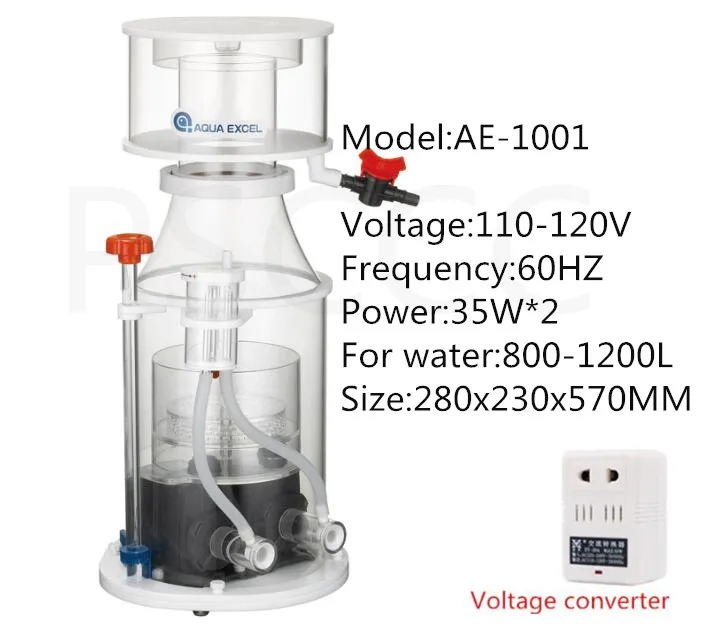 AQUAEXCEL белковый сепаратор NANO70 AE301 AE401 AE601 AE801 AE1001 встроенный в морской воде выделенный белковый сепаратор - Цвет: AE1001 110-120V