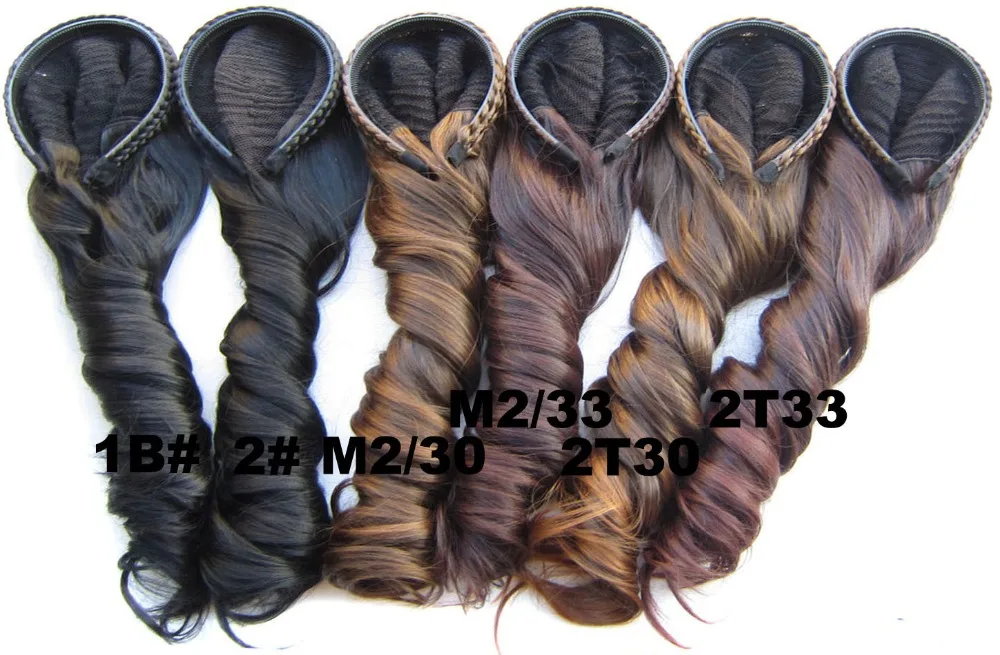 Gres Wavy Half Wigs with Braided Headband High Temperature Fiber Blonde/Brown/Black Synthetic Hairpieces for Lady Padding |