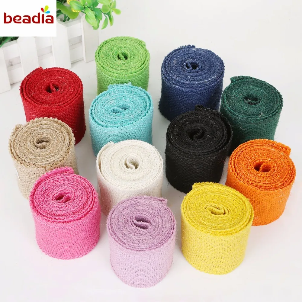 2 м/рулон лента из натурального джута 6 см 12 цветов|burlap string|ribbon ribbonribbon natural |
