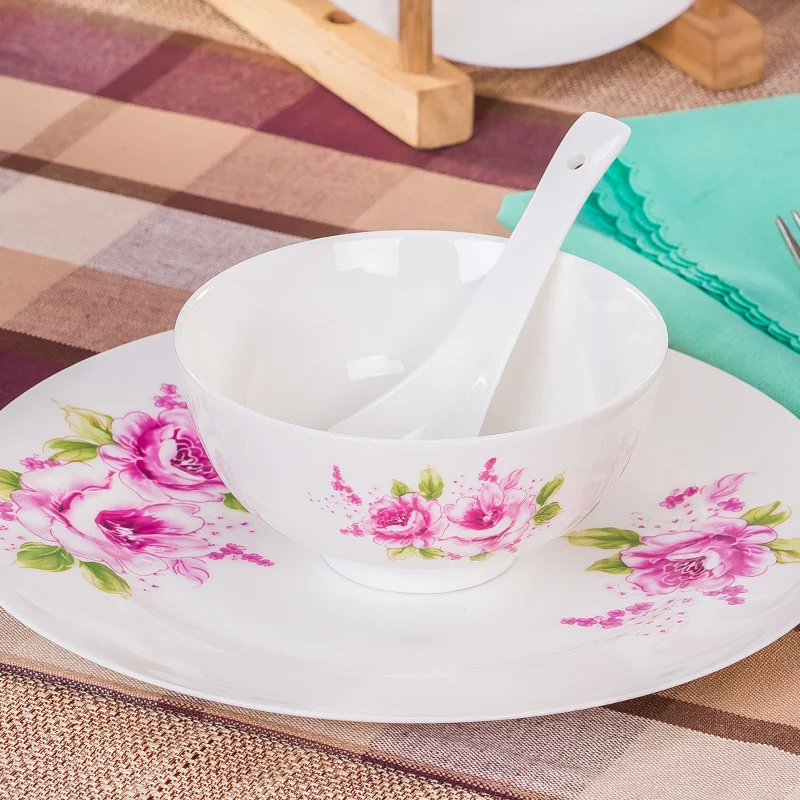 Набор керамических блюд 18 головок китайская посуда Цзиндэчжэнь западные блюда