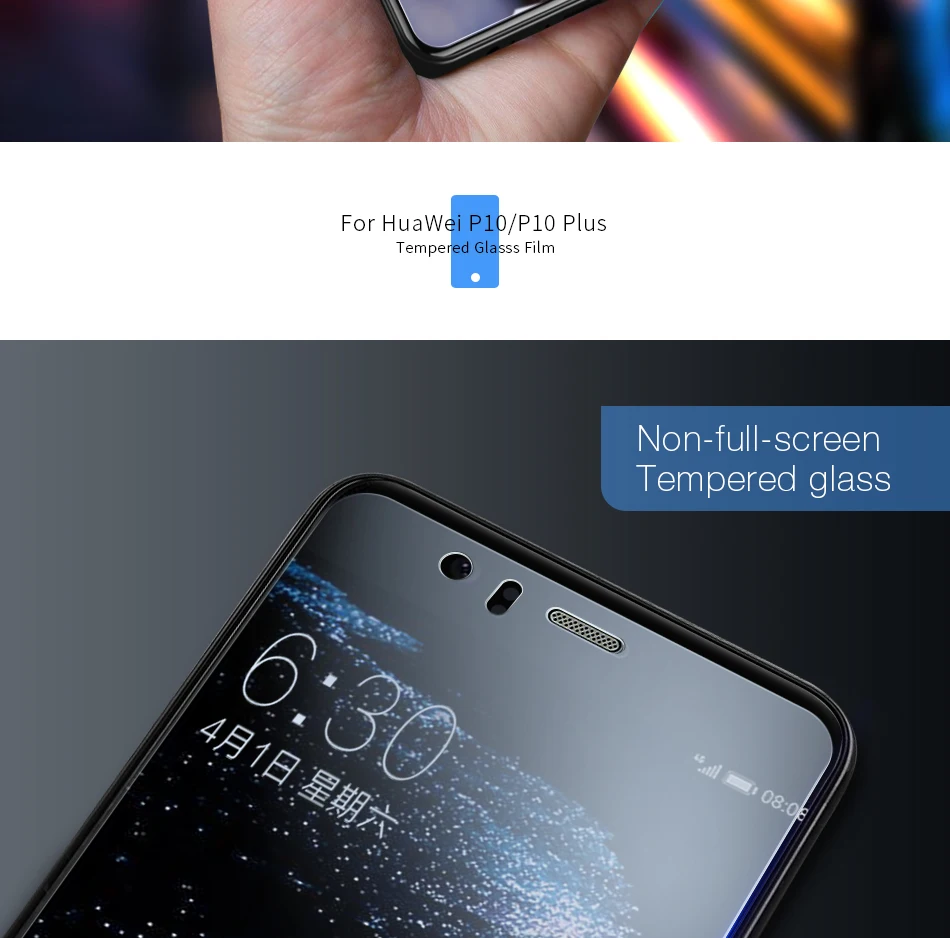 PZOZ huawei p10, закаленное стекло, полное покрытие, основная защита экрана hawei p 10, защитная пленка 2.5D, huawei p10, стекло 5,1 дюйма, 4 Гб