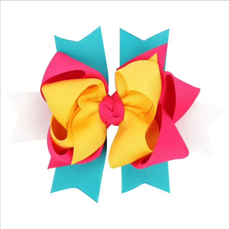 Бесплатная доставка 100 шт./лот большой трехслойный витой бант для волос Boutiuqe