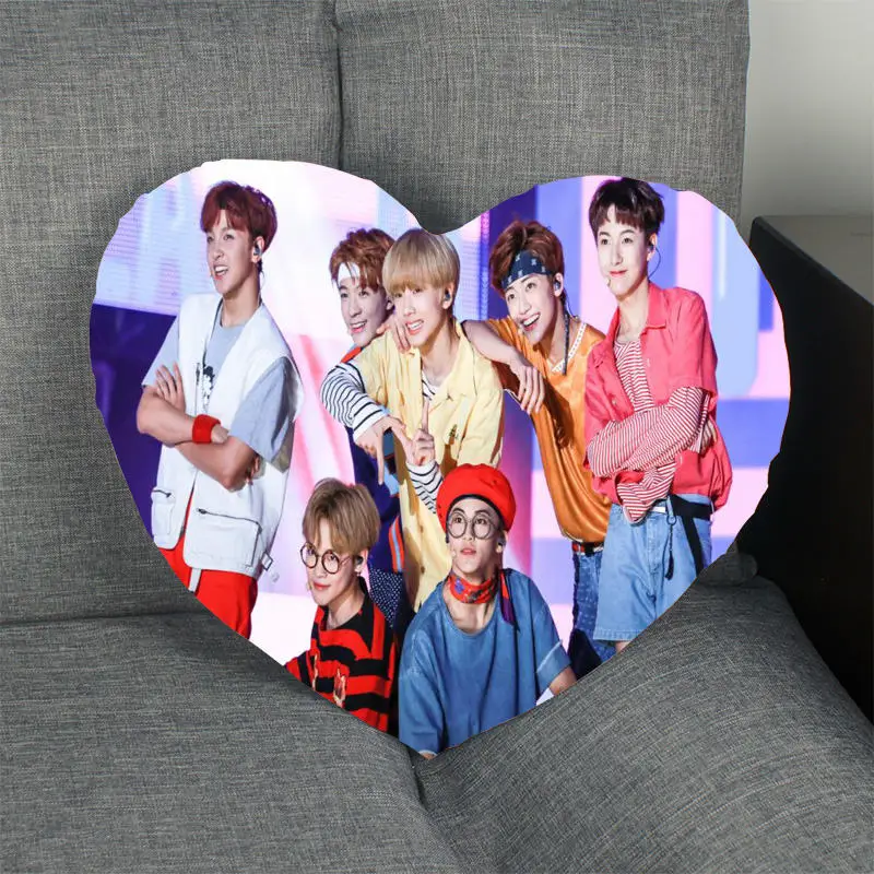 2020 Новый Kpop Подушка Чехол NCT сердце Форма атласной ткани наволочка для дома