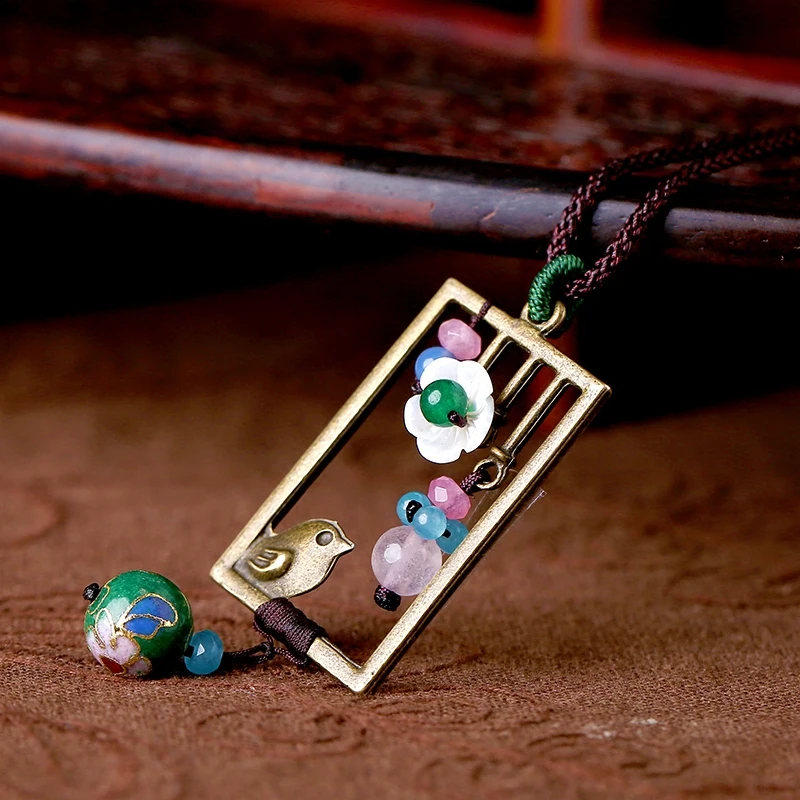 Аксессуары для ожерелья длинный секционный свитер цепочка птиц кулон женщин|pendant