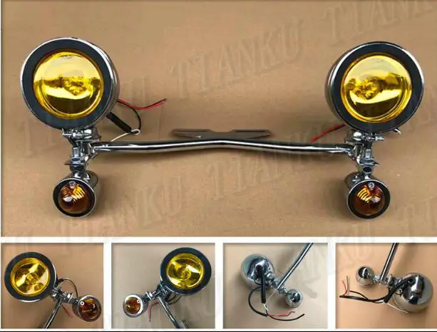 Металлический указатель поворота для вождения противотуманных фар Kawasaki Vulcan Classic