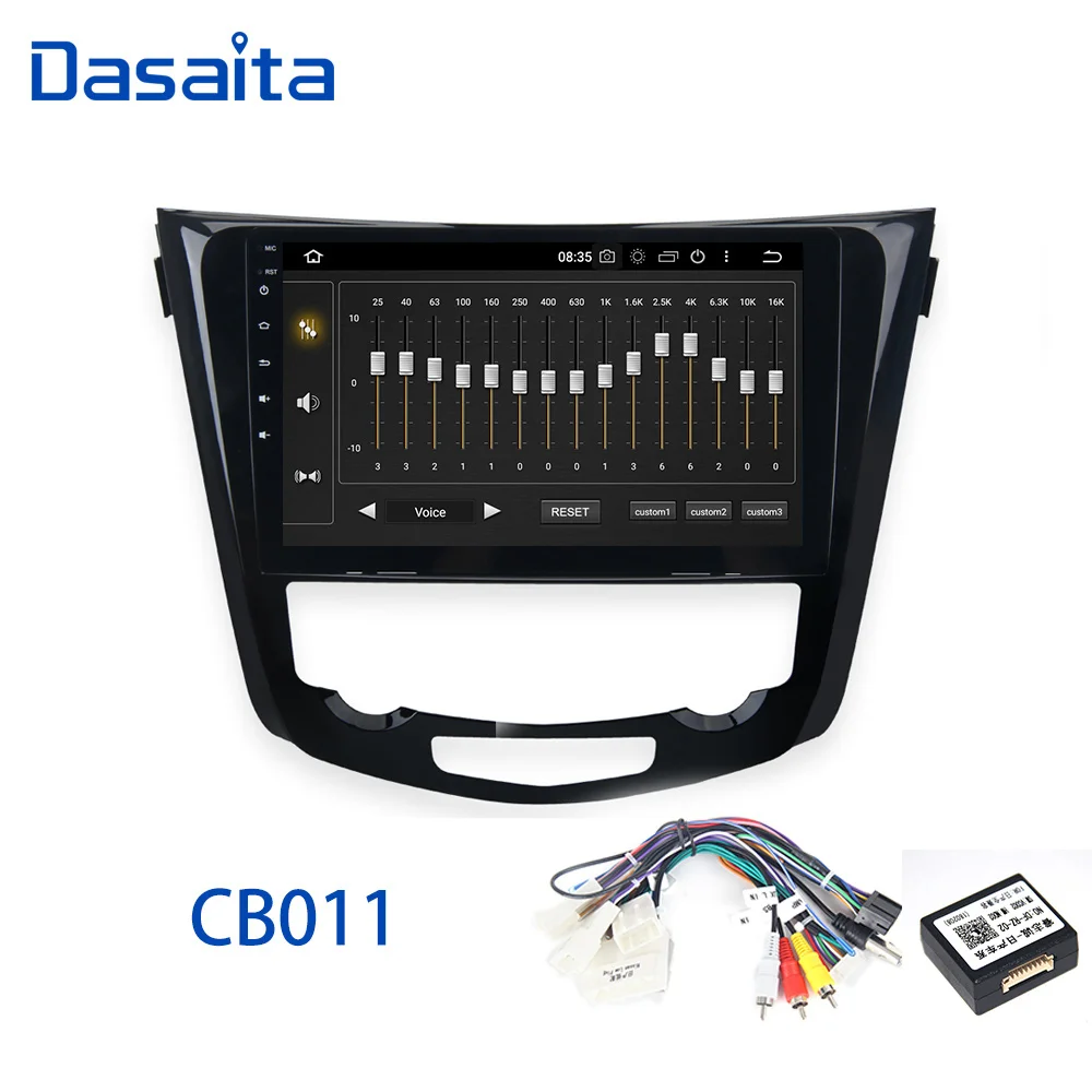 CB011 build -in DSP Dasaita 10," Android 9,0 автомобиля gps радио для Nissan X-Trail Qashqai J10 J11 стерео Мультимедиа gps навигация - Цвет: CB011 build -in DSP